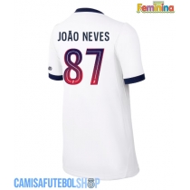 Camisa de time de futebol Paris Saint-Germain Joao Neves #87 Replicas 2º Equipamento Feminina 2026-27 Manga Curta
